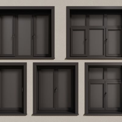 现代窗户  铝合金窗户 平开窗 落地窗