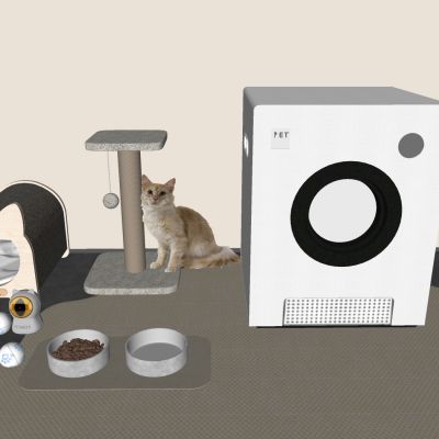 猫窝猫咪睡觉沙发 猫砂盆猫粮猫爬架 封闭式猫咪厕所