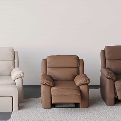 脚踏沙发椅躺椅 轻奢皮质沙发椅