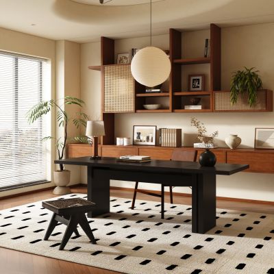 现代中古风书房 别墅书房 半开放式书房