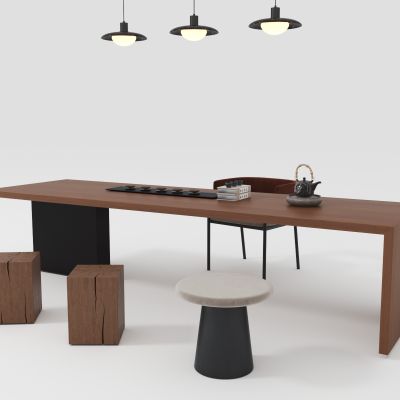 中古风茶桌椅组合