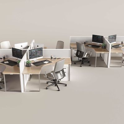 卡座办公桌椅组合 实木办公桌旋转椅 升降靠背老板椅