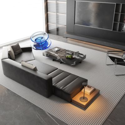 现代风格沙发茶几组合