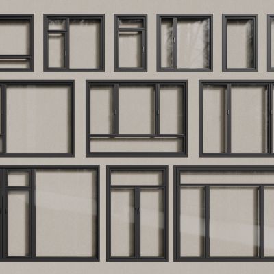 现代铝合金窗户