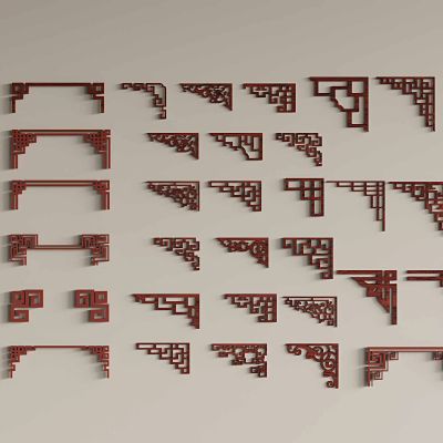 新中式雕花角花 中式镂空装饰角花