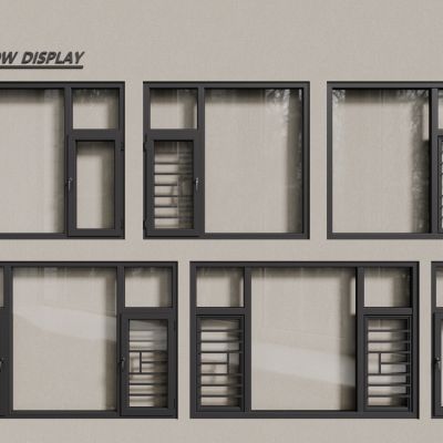 现代铝合金窗户