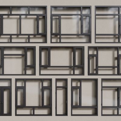 现代铝合金窗户