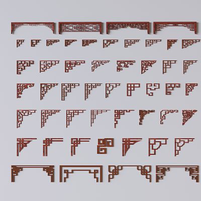 新中式雕花角花 镂空角花装饰角线