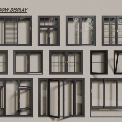 现代铝合金窗户