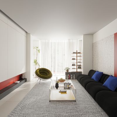 现代巴豪斯客餐厅 横厅 大平层 客餐厅一体 巴豪斯客餐厅