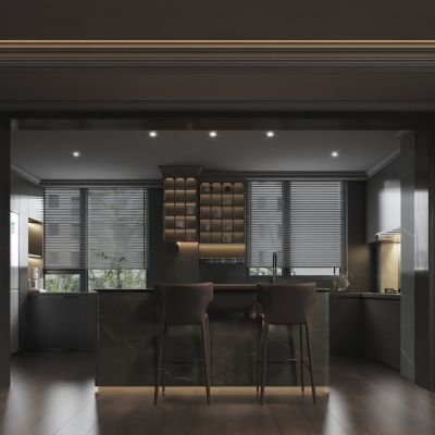 法式客餐厅厨房