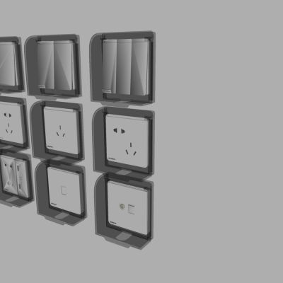 开关插座面板 防水开关插座盒SU模型