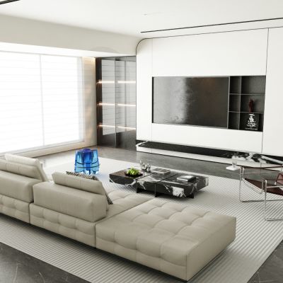 现代风格沙发茶几组合