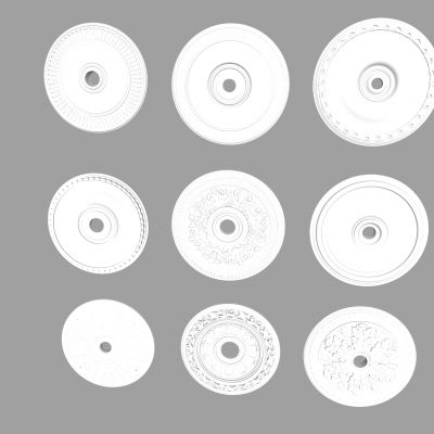 法式雕花石膏灯盘 吊灯雕花石膏基座