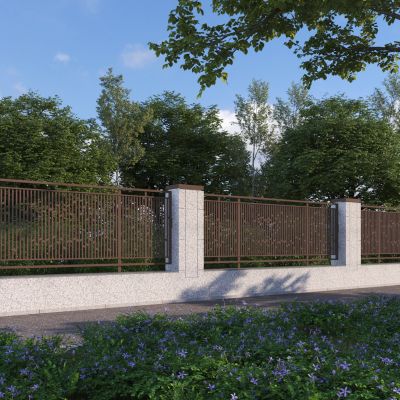 现代围墙 小区围墙