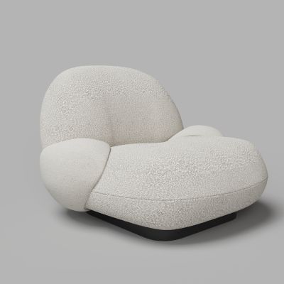 现代元宝颗粒感单人沙发