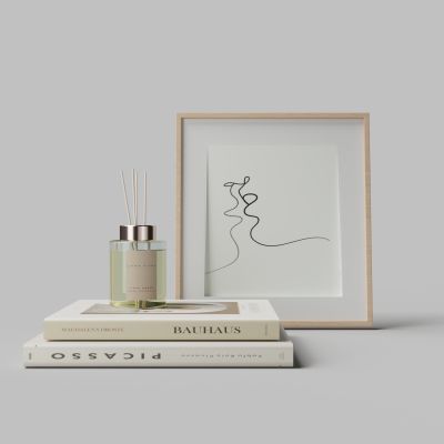 现代书籍相框香薰摆件组合