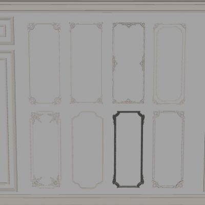 法式石膏线条构件 沙发石膏线背景墙 石膏雕花线条 电视石膏线背景墙