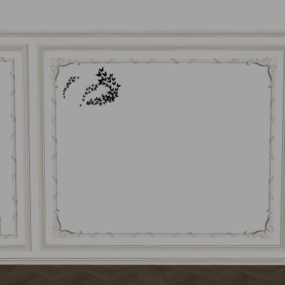 法式石膏线条构件 石膏雕花线条 沙发电视石膏线背景墙