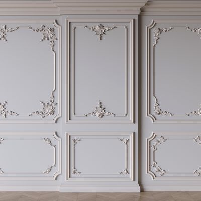 法式石膏线条构件 石膏雕花线条踢脚线 沙发电视石膏线背景墙