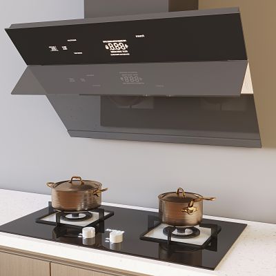 现代抽烟机 油烟机 燃气罩 橱柜