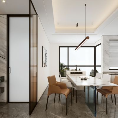 现代客餐厅厨房