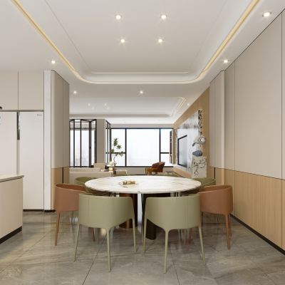 现代客餐厅厨房