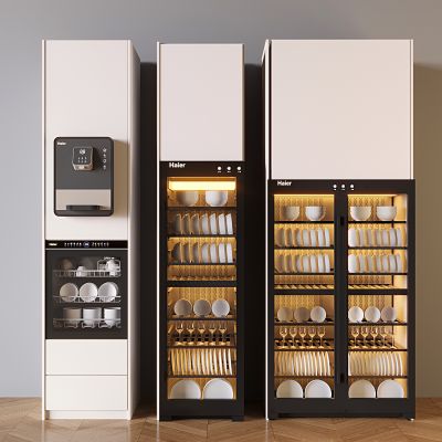 现代消毒柜组合 智能洗碗机 嵌入式消毒柜 直饮机