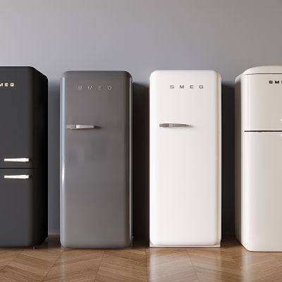   法式复古冰箱 法式冰箱 复古单开门冰箱