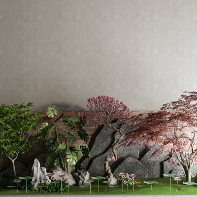 中式荷花 梅花 景观树 红枫