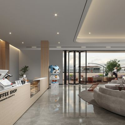 现代咖啡厅露台