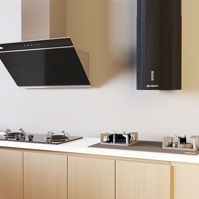 现代抽烟机 油烟机 燃气罩 橱柜