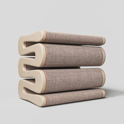 现代布艺折叠多层玄关换鞋凳