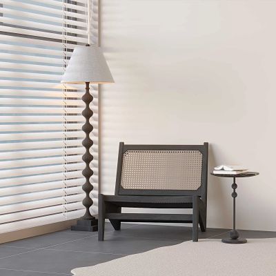 中式休闲椅 中式台灯 藤编椅  