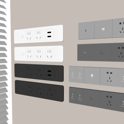 开关插座面板 双USB插座 智能连体开关插座