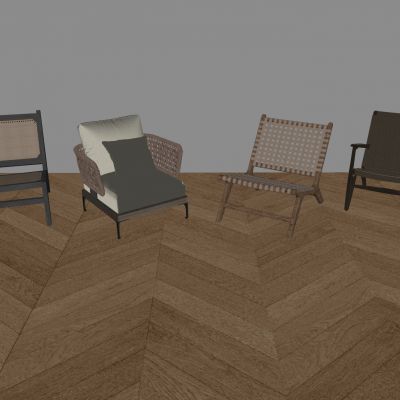 中式休闲椅 沙发椅 编藤椅