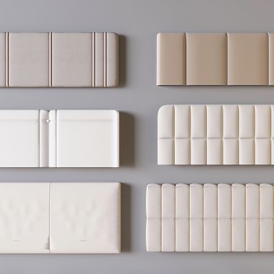 奶油风床头靠背 软包  现代床品