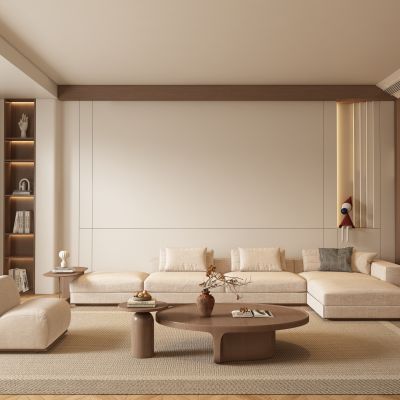 中古风客厅 沙发茶几