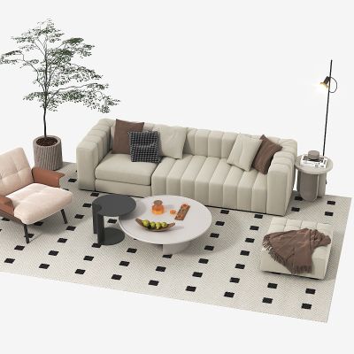 现代沙发茶几组合