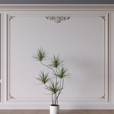 法式雕花护墙板 沙发电视背景墙饰 卧室床头背景墙饰