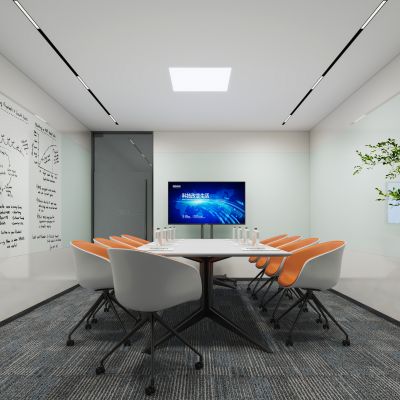 现代会议讨论室