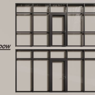 现代铝合金窗户
