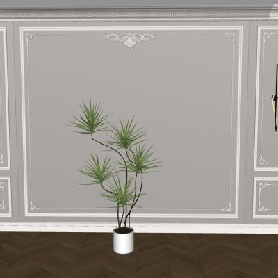 法式雕花护墙板 沙发电视背景墙饰 卧室床头背景墙饰