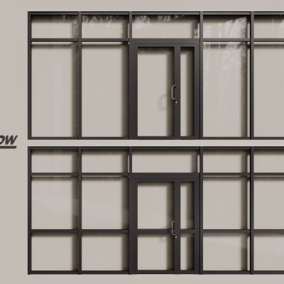 现代铝合金窗户