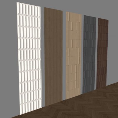 工装造型护墙板 创意实木立体墙板 欧式肌理板墙饰板