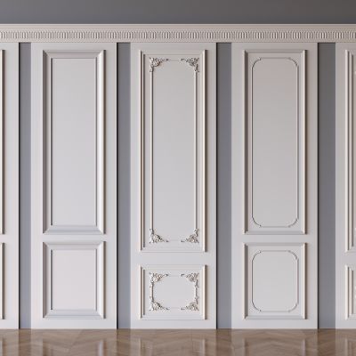 法式雕花护墙板 沙发电视背景墙饰 卧室床头背景墙饰