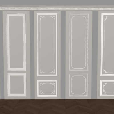 法式雕花护墙板 沙发电视背景墙饰 卧室床头背景墙饰