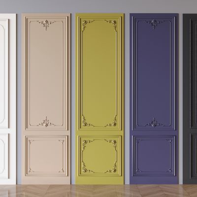 法式雕花护墙板 沙发电视背景墙饰 卧室床头背景墙饰