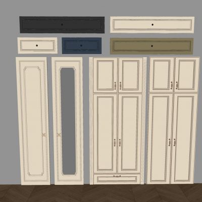 法式衣柜门门板 实木雕花衣柜门板 玻璃柜门板抽屉板