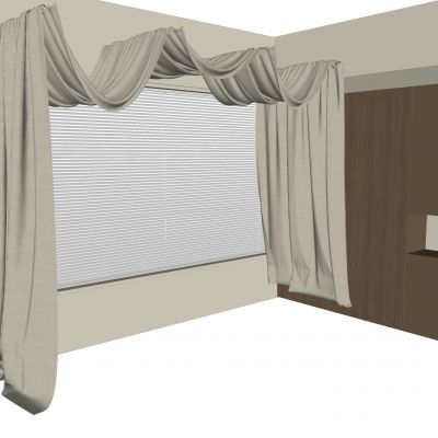 悬浮垂挂帷幔吊顶 中式布艺装饰帷幔